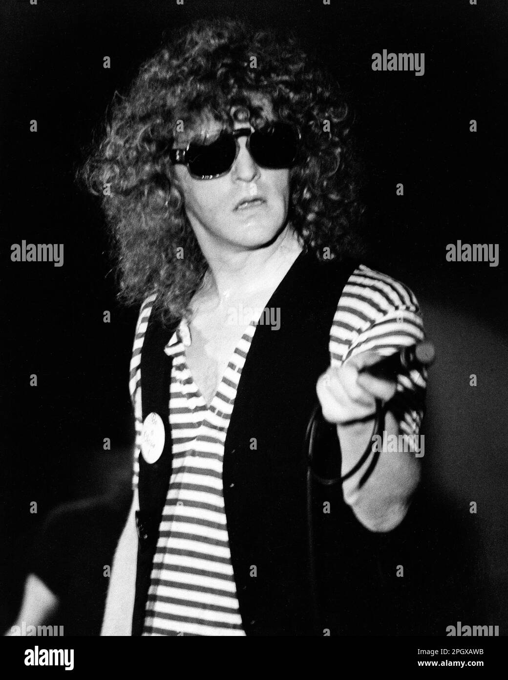 Ian Hunter performing with the Hunter-Ronson Band at the Paradise Club in Boston, Massachusetts, USA, June 25, 1979. Stock Photo