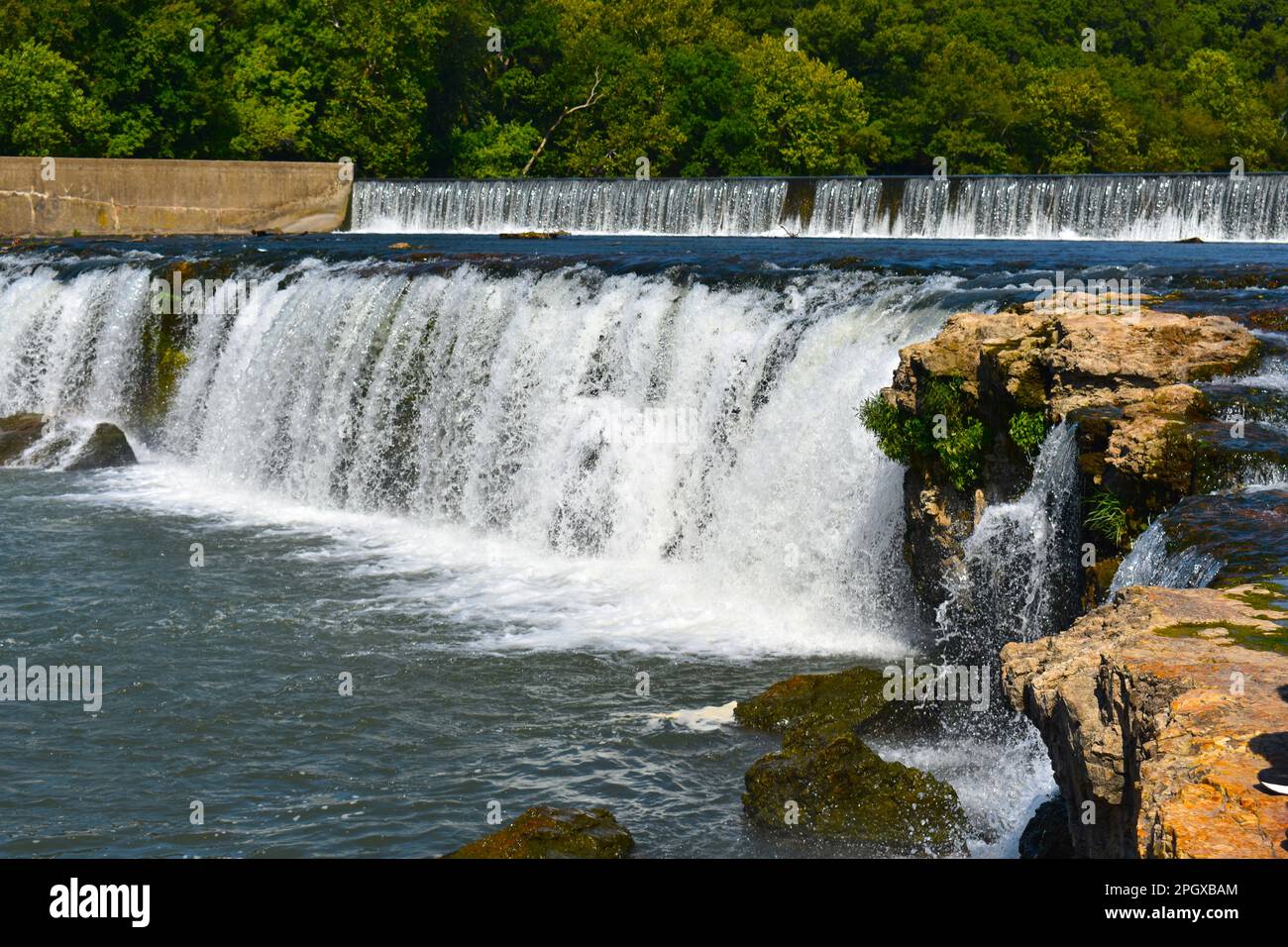 Grand Falls on Shoal Creek at Joplin, Missouri, MO, United States, US