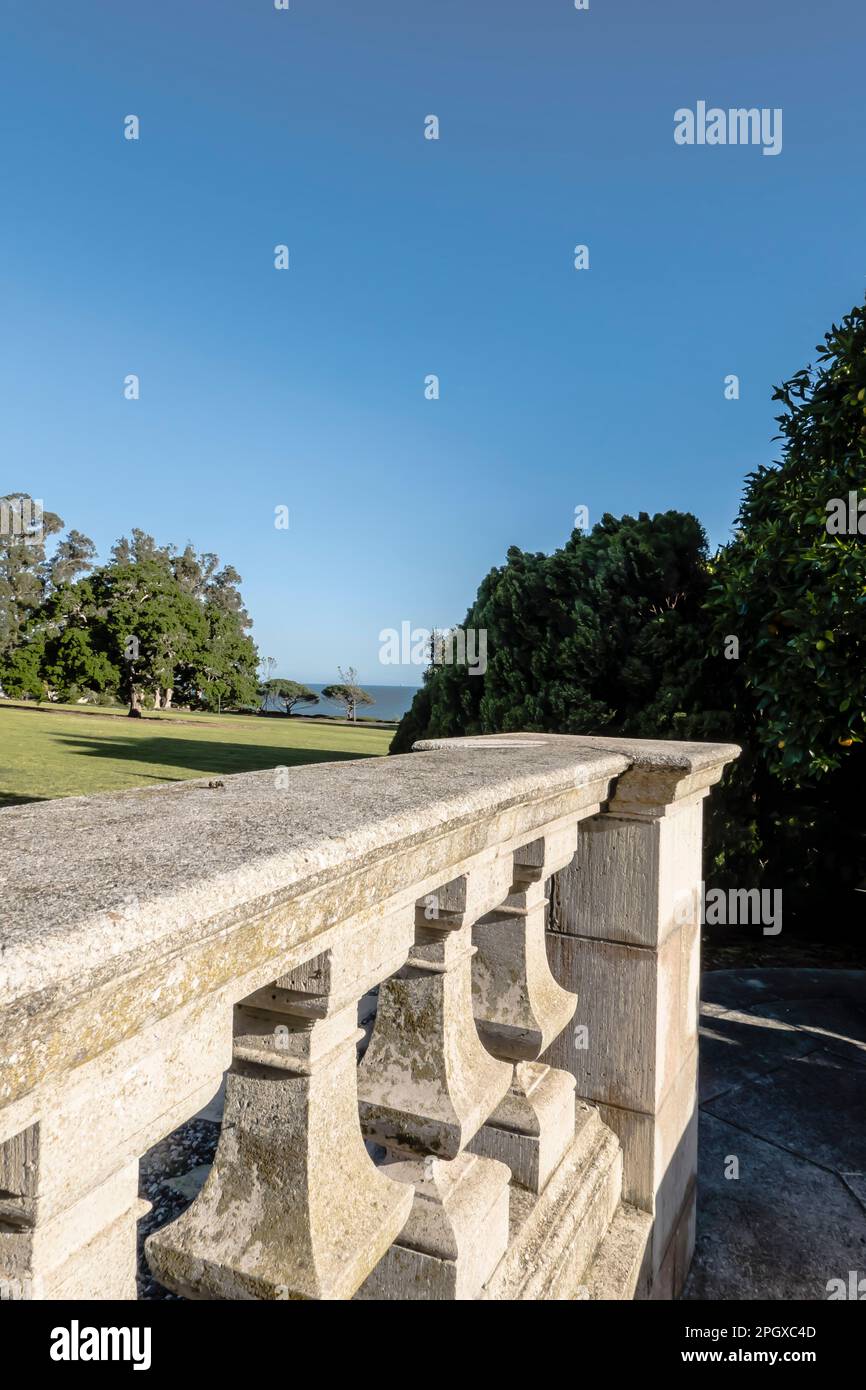 Landsca[ing at the Bellosguardo, the Clark Mansion in Santa Barbara, subject of the best selling book on the New York Times list 'Empty Mansions.' Stock Photo