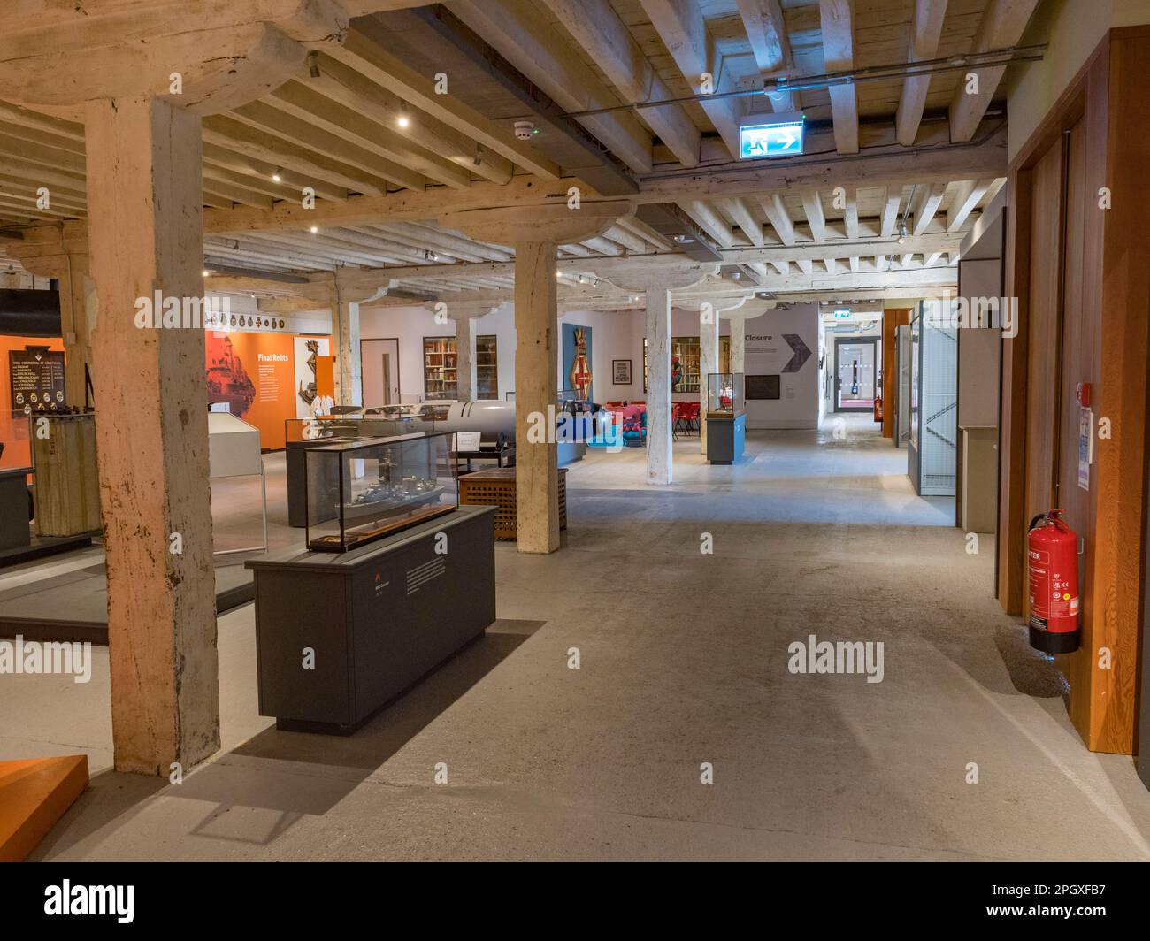 General view inside thethe Steam, Steel & Submarines exhibit, Historic Dockyard Chatham, Kent, UK. Stock Photo