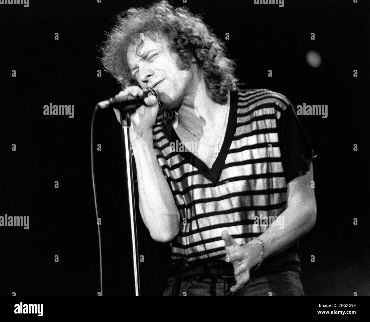Lou Gramm of Foreigner, Providence, RI, Civic Center, October 29, 1979. Stock Photo