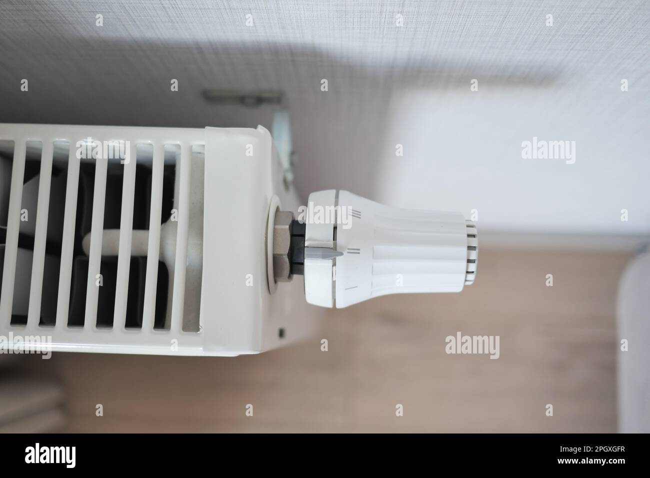heating radiator under window in the room Stock Photo Alamy