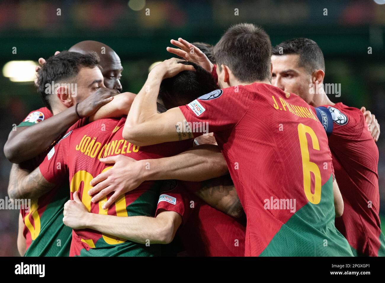 March 23, 2023. Lisbon, Portugal. Portugal's and Al Nassr forward Cristiano  Ronaldo (7) in action during the 1st Round of Group J for the Euro 2024  Qualifying Round, Portugal vs Liechtenstein Credit