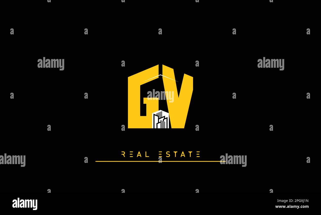 Gv real estate logo hires stock photography and images Alamy
