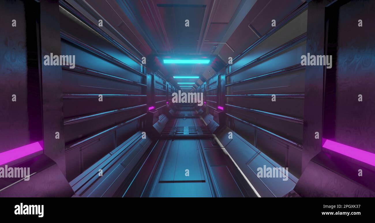 composition-of-tunnel-with-neon-lights-stock-photo-alamy