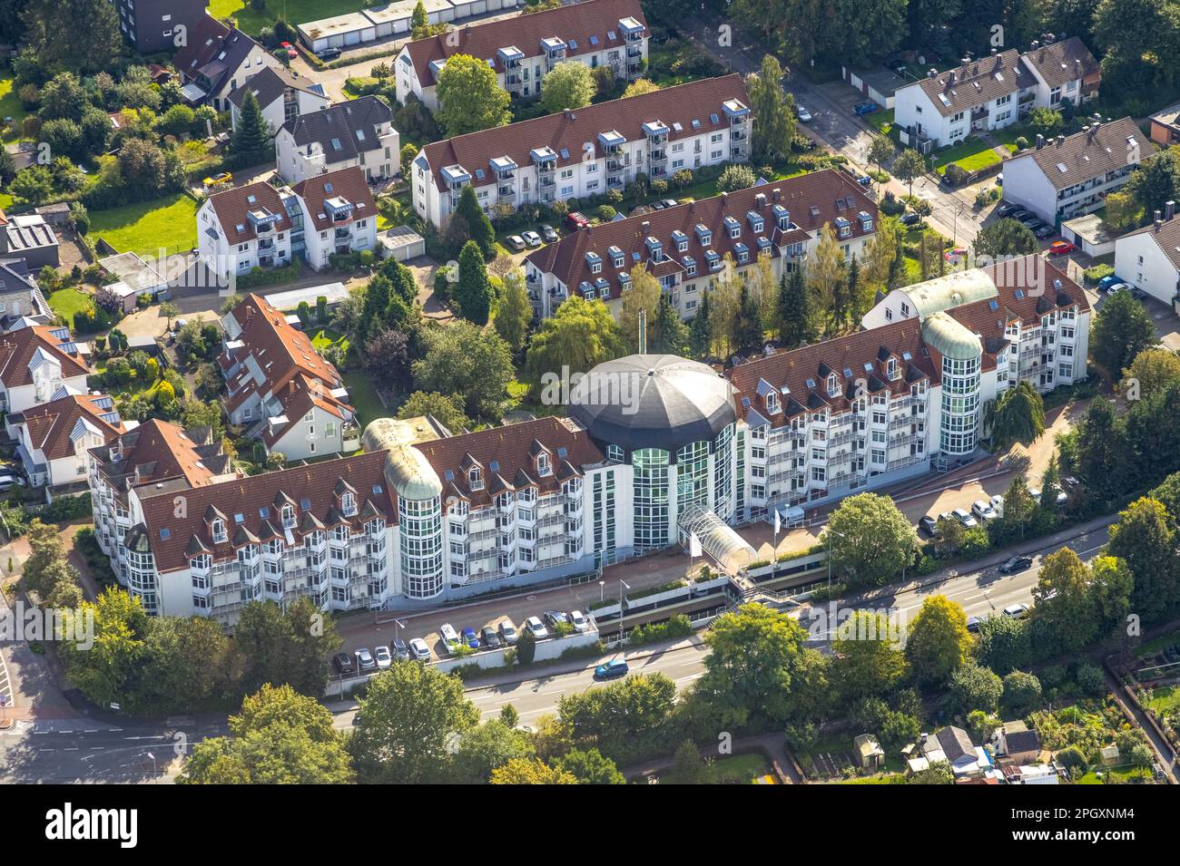 Aerial view, retirement home Haus Curanum am Ochsenkamp in Schwelm