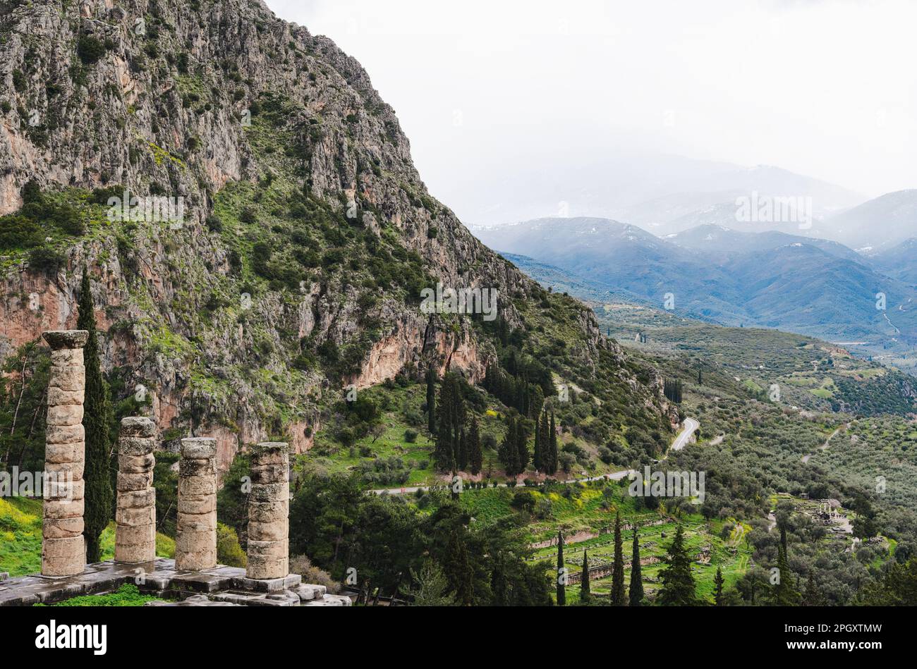 Ruins Of An Ancient Temple Temple Of Apollo At Delphi Oracle Greece Ruins Of An Ancient Temple Temple Of Apollo At Delphi Oracle Greece