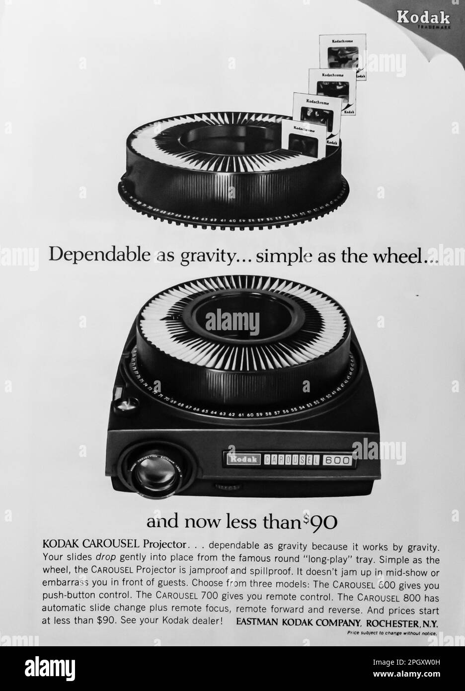 Kodak slides projector Black and White Stock Photos & Images Alamy