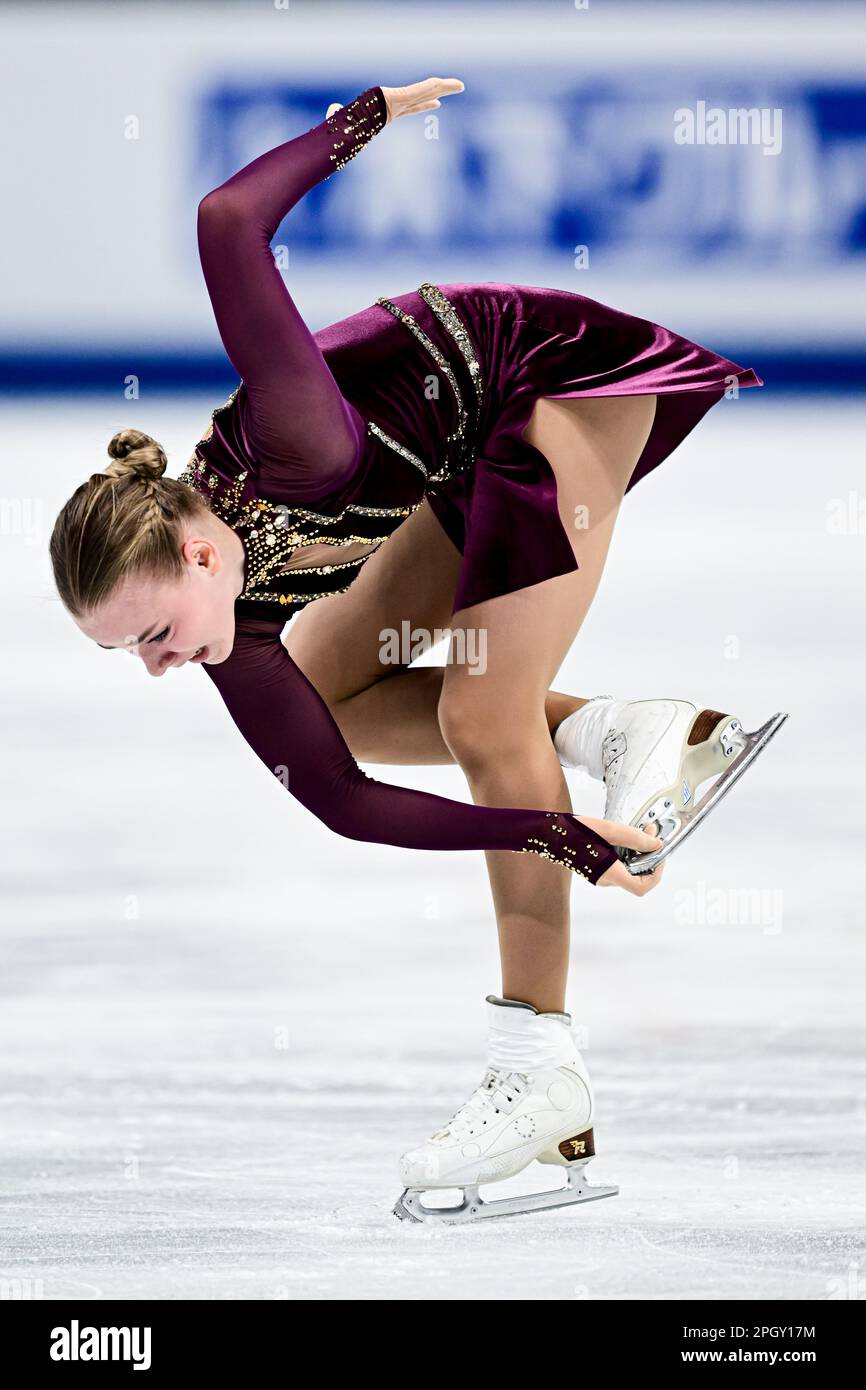 Niina PETROKINA (EST), during Women Free Skating, at the ISU World Figure Skating Championships 2023, at