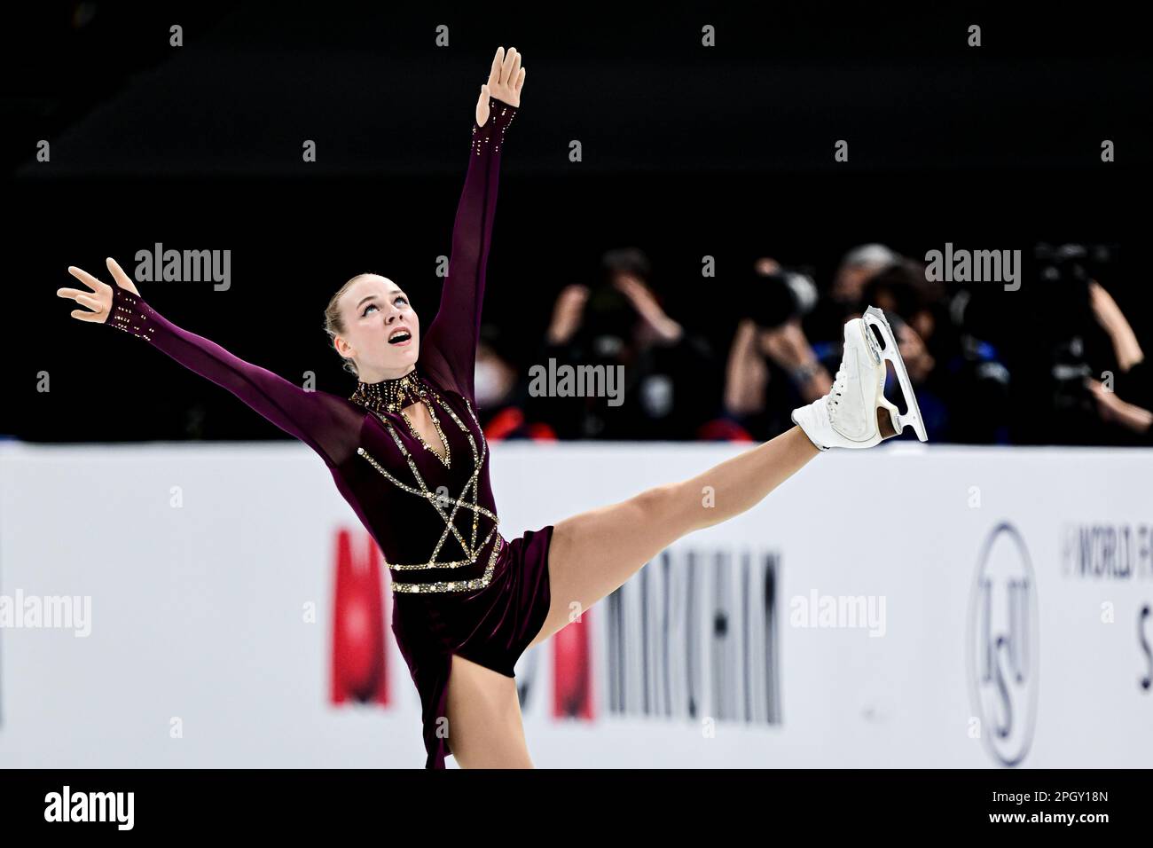 Niina PETROKINA (EST), during Women Free Skating, at the ISU World