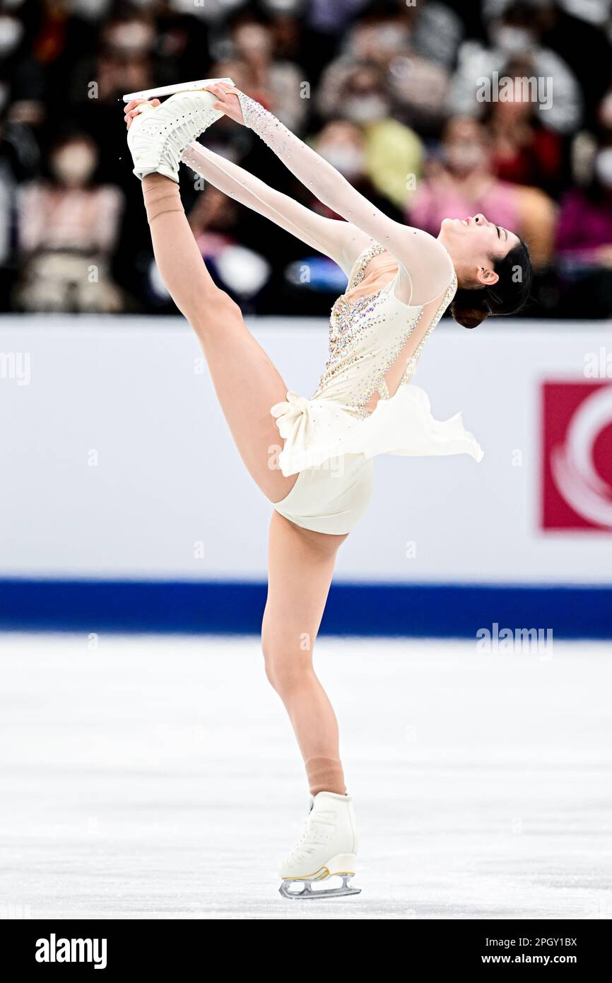 Haein LEE (KOR), during Women Free Skating, at the ISU World Figure
