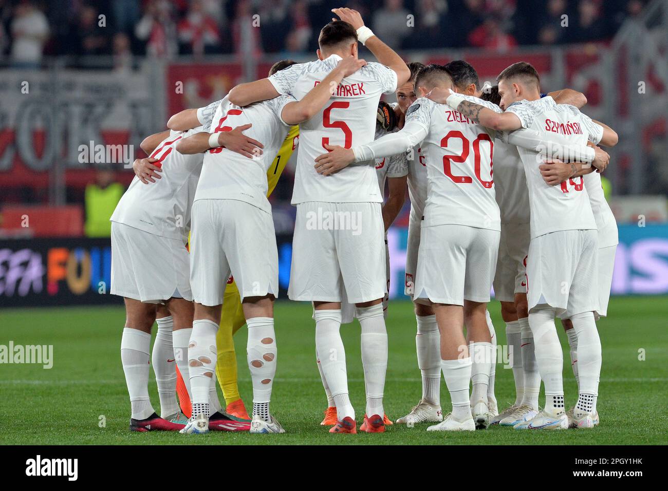Prague, Czech Republic. 24th Mar, 2023. Team of Poland during UEFA EURO