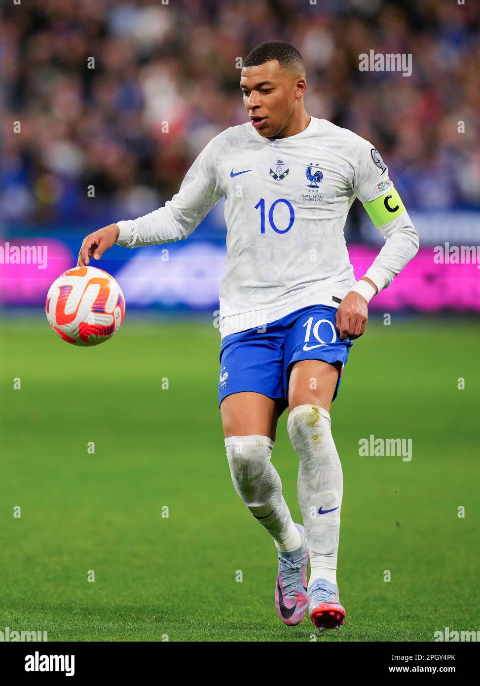 Kylian Mbappe during the UEFA Euro 2024 European Qualifiers, football match  between France and Greece on June 19, 2023 at Stade de France in  Saint-Denis, France. Photo by Victor Joly/ABACAPRESS.COM Stock Photo -