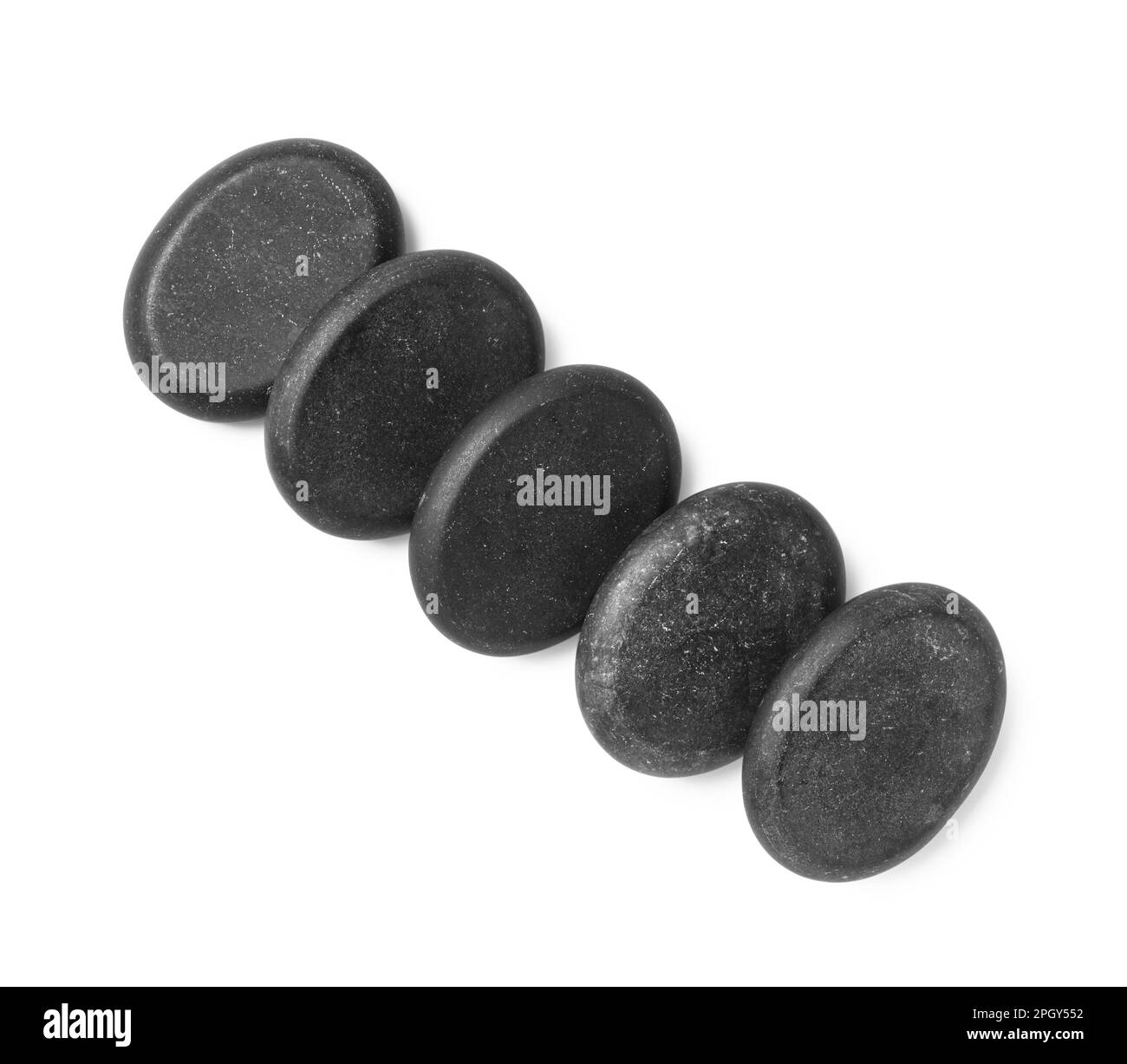Group of black stones on white background, top view Stock Photo Alamy