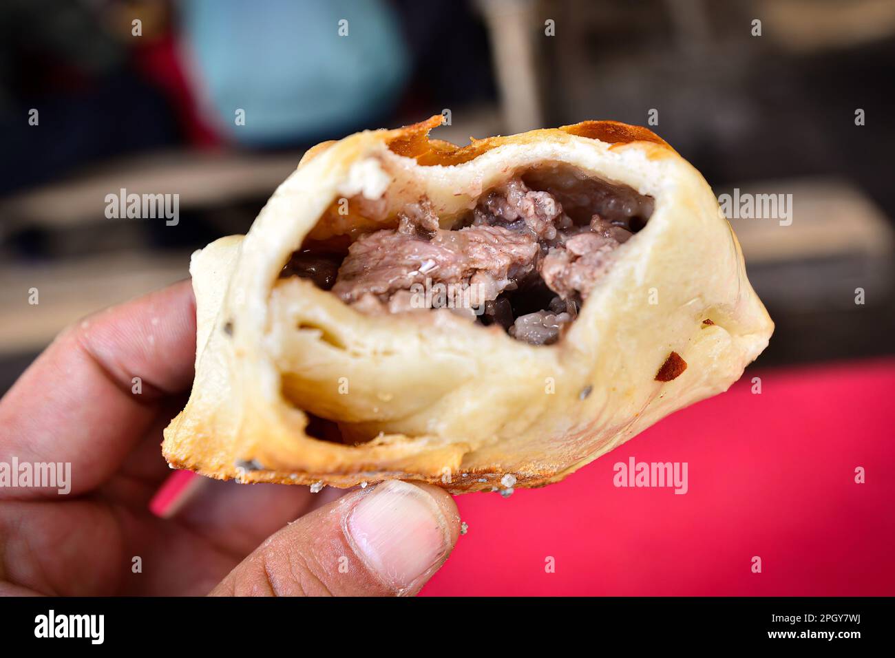 Mutton baked buns in Kashgar, Xinjiang is a delicious local snack Stock