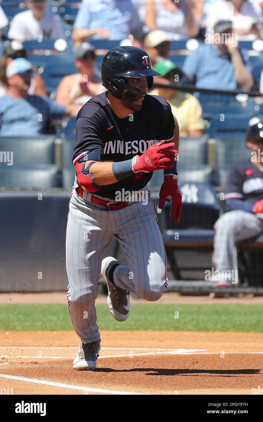 TAMPA, FL - MARCH 24: Minnesota Twins infielder Brooks Lee (72) at bat  during the spring training game between the Minnesota Twins and the New  York Yankees on March 24, 2023 at