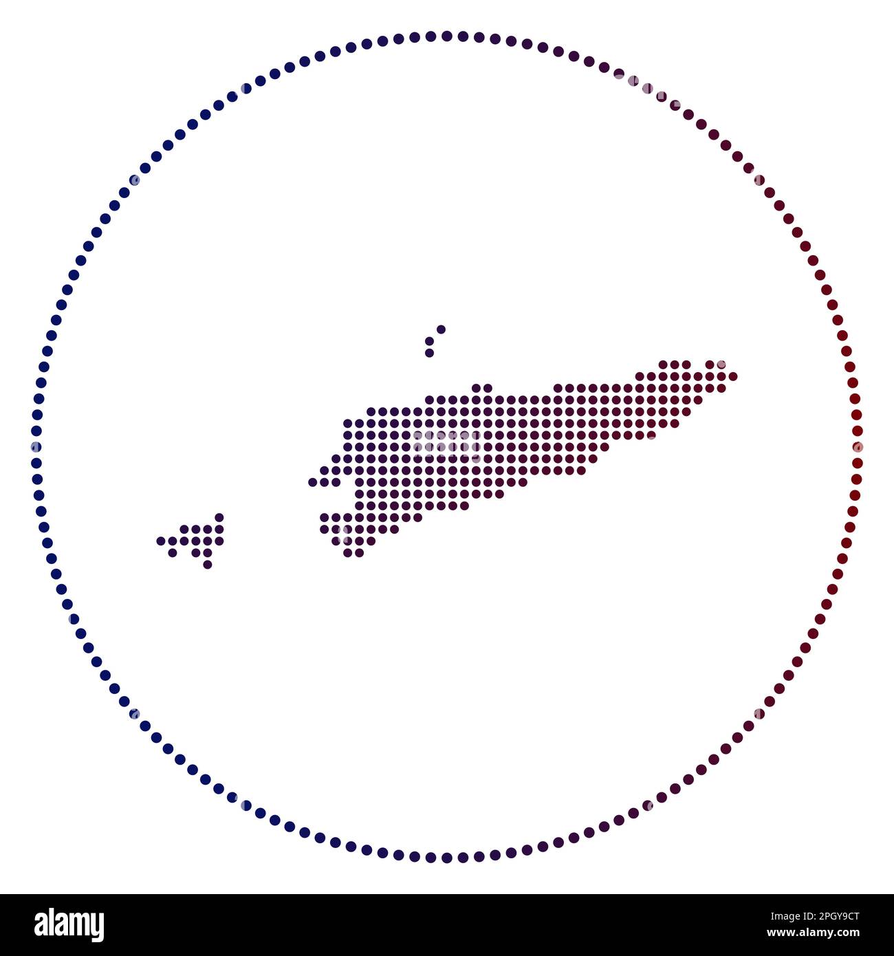 Timor-Leste digital badge. Dotted style map of Timor-Leste in circle ...