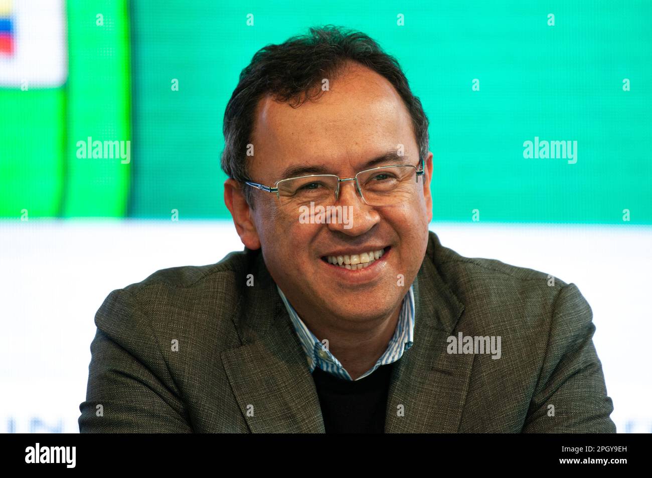 Colombia's minister of the interior Alfonso Prada during the National People's Communal Assembly in Bogota, Colombia March 24, 2023. Photo by: Chepa Beltran/Long Visual Press Stock Photo