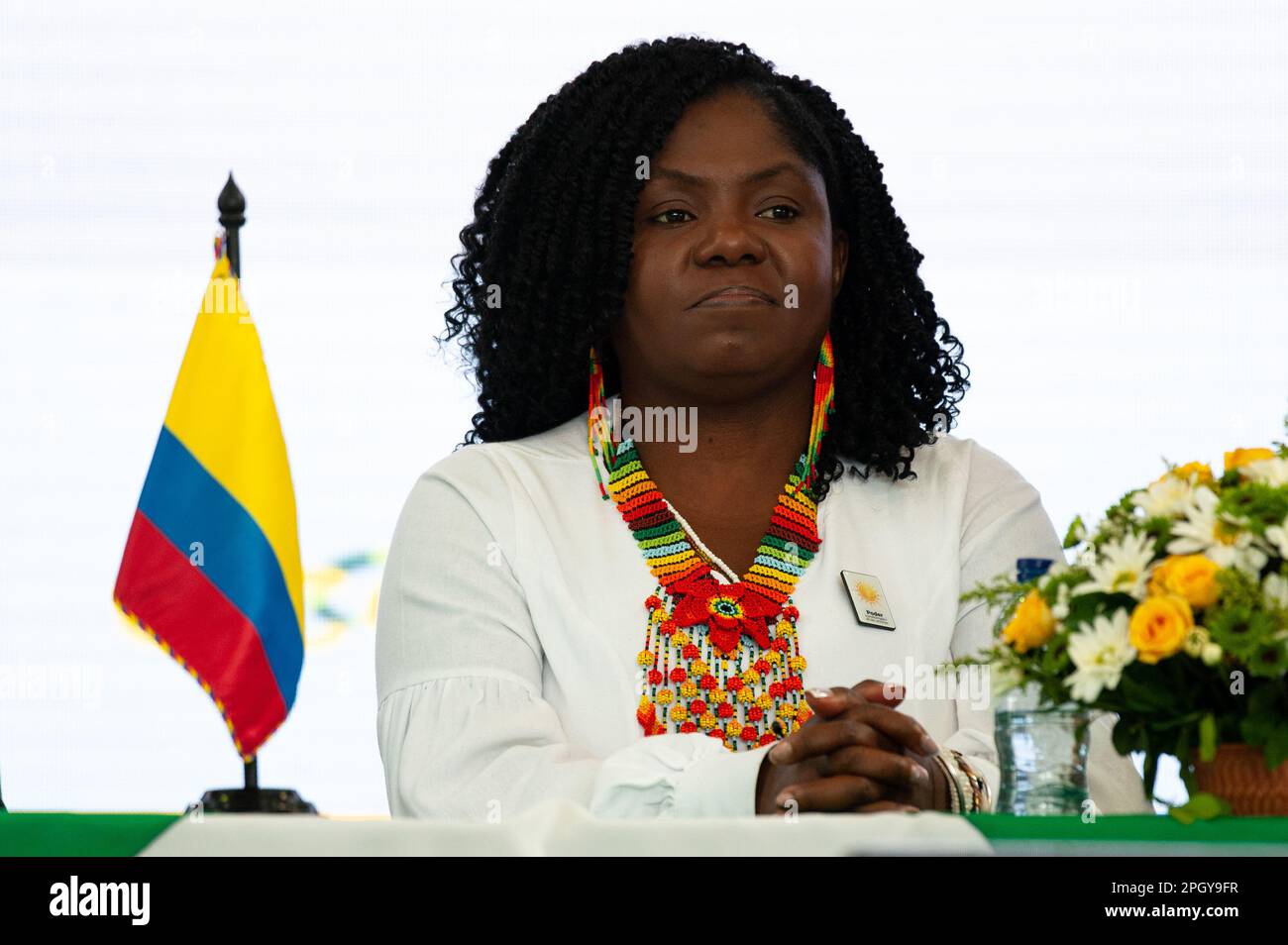 Colombia's vice-president Francia Marquez during the National People's Communal Assembly in Bogota, Colombia March 24, 2023. Photo by: Chepa Beltran/Long Visual Press Stock Photo