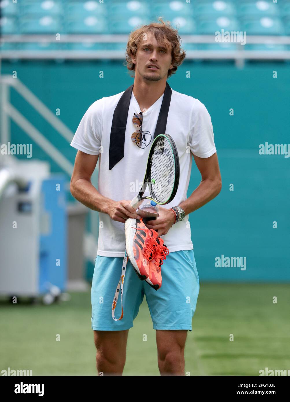 MIAMI GARDENS, FLORIDA - MARCH 24: Alexander Zverev at Hard Rock