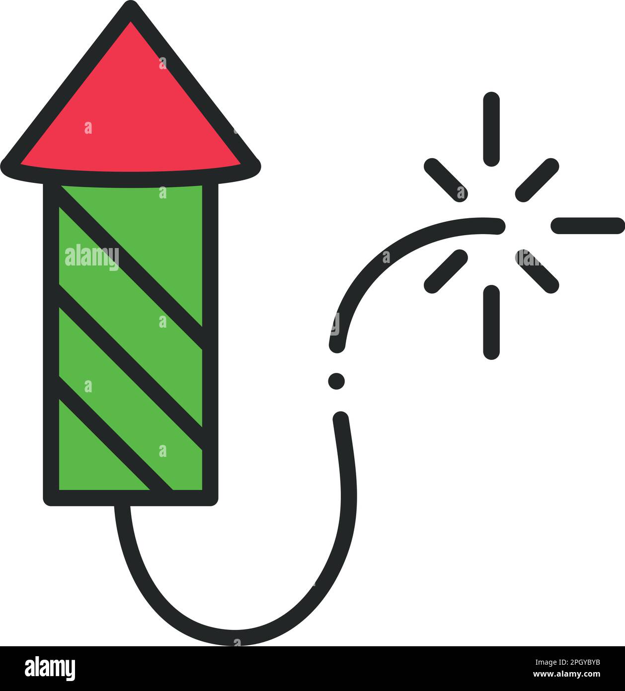 fireworks icon isolated Stock Vector