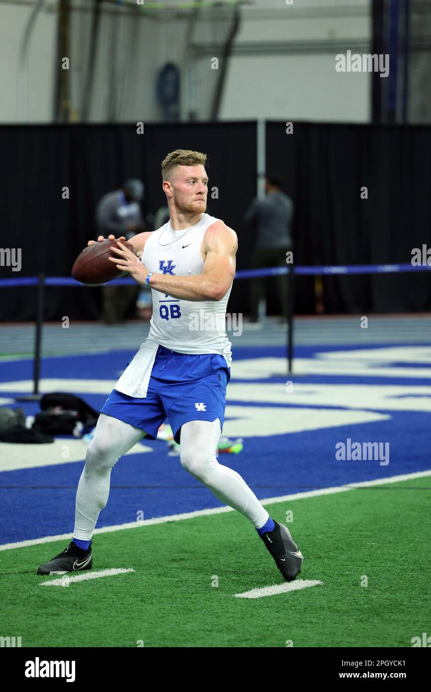 Kentucky's Will Levis prepares to pass during the NCAA college football  team's NFL Pro Day in Lexington, Ky., Friday, March 24, 2023. (AP  Photo/James Crisp Stock Photo - Alamy