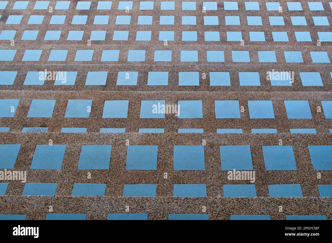 The geometry pattern of the tile floor Stock Photo