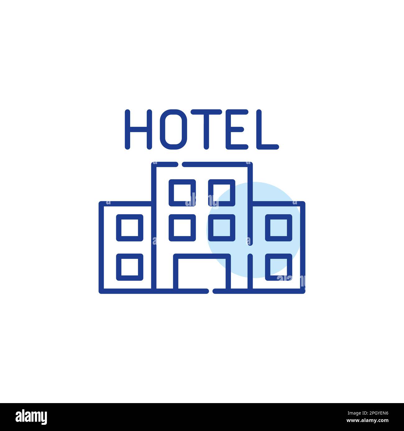 Hotel icon. Pixel perfect, editable stroke design Stock Vector Image ...