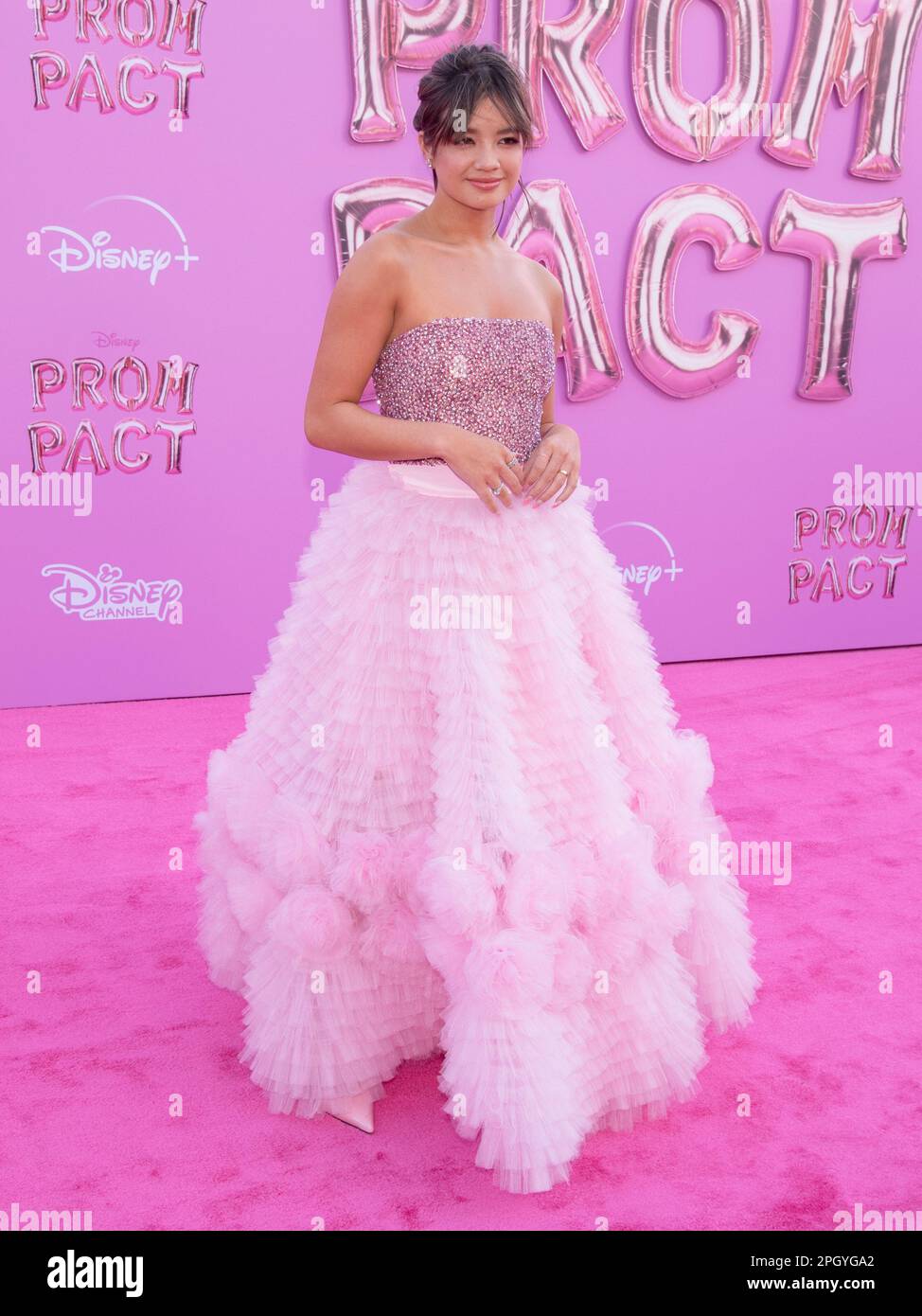24 March 2023 - Hollywood, California - Peyton Elizabeth Lee. Disney Plus Orignal Movie Premiere ''Prom Pact'' at Wilshire Ebell Theatre. (Credit Image: © Billy Bennight/AdMedia via ZUMA Press Wire) EDITORIAL USAGE ONLY! Not for Commercial USAGE! Stock Photo