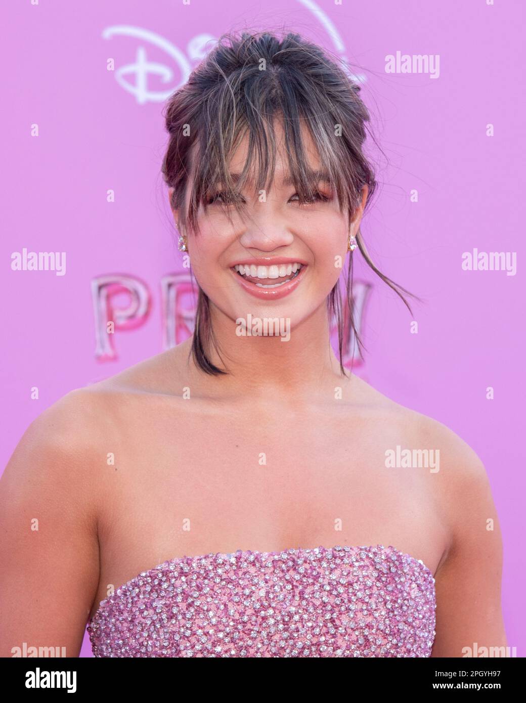 24 March 2023 - Hollywood, California - Peyton Elizabeth Lee. Disney Plus Orignal Movie Premiere ''Prom Pact'' at Wilshire Ebell Theatre. (Credit Image: © Billy Bennight/AdMedia via ZUMA Press Wire) EDITORIAL USAGE ONLY! Not for Commercial USAGE! Stock Photo