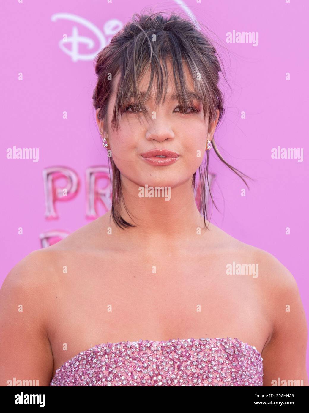 24 March 2023 - Hollywood, California - Peyton Elizabeth Lee. Disney Plus Orignal Movie Premiere ''Prom Pact'' at Wilshire Ebell Theatre. (Credit Image: © Billy Bennight/AdMedia via ZUMA Press Wire) EDITORIAL USAGE ONLY! Not for Commercial USAGE! Stock Photo