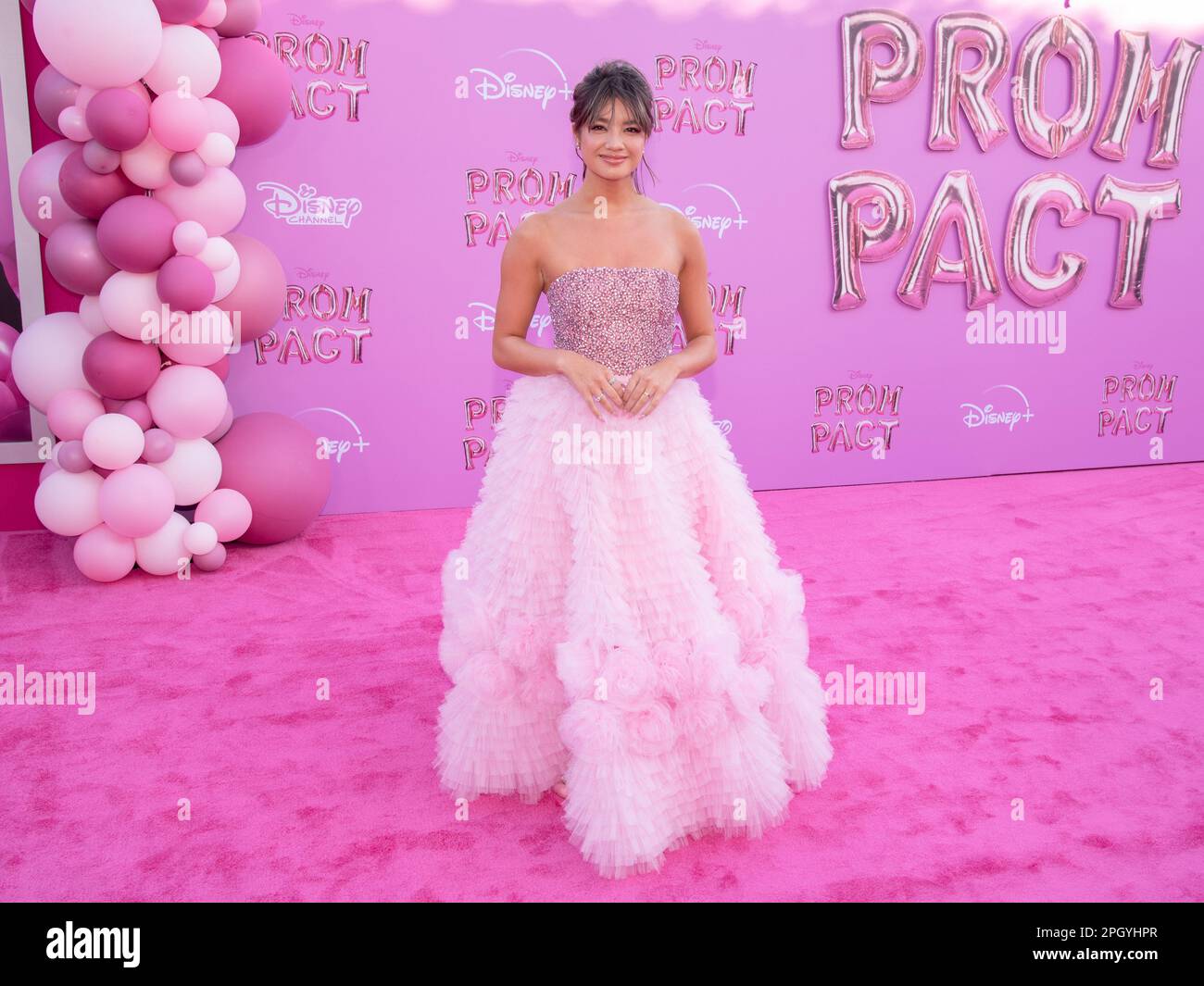 24 March 2023 - Hollywood, California - Peyton Elizabeth Lee. Disney Plus Orignal Movie Premiere ''Prom Pact'' at Wilshire Ebell Theatre. (Credit Image: © Billy Bennight/AdMedia via ZUMA Press Wire) EDITORIAL USAGE ONLY! Not for Commercial USAGE! Stock Photo