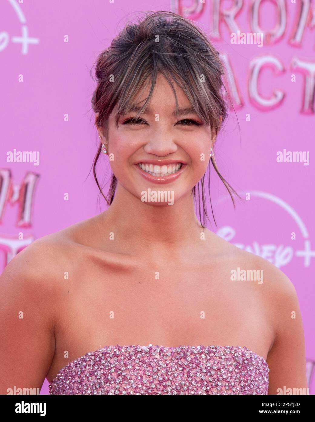24 March 2023 - Hollywood, California - Peyton Elizabeth Lee. Disney Plus Orignal Movie Premiere ''Prom Pact'' at Wilshire Ebell Theatre. (Credit Image: © Billy Bennight/AdMedia via ZUMA Press Wire) EDITORIAL USAGE ONLY! Not for Commercial USAGE! Stock Photo