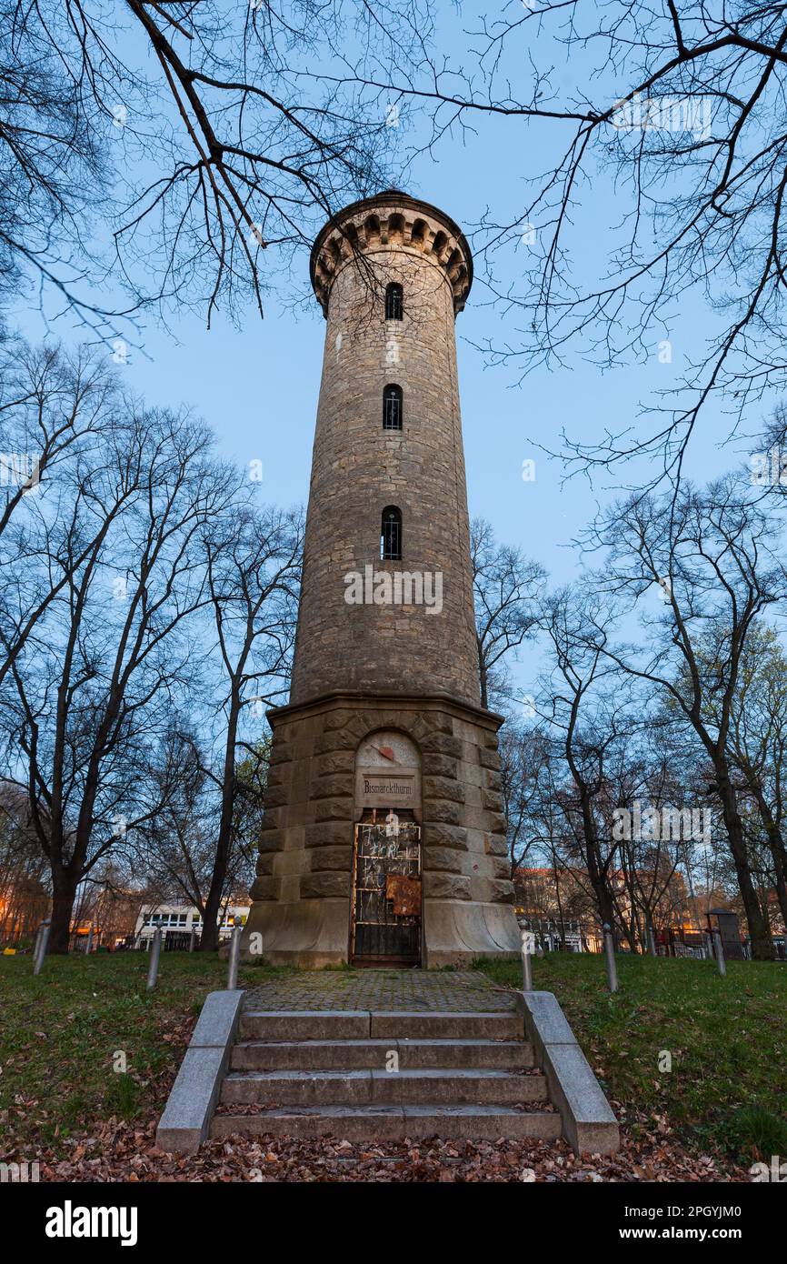 Quedlinburg Bismarck Tower Johanneshain Stock Photo Alamy