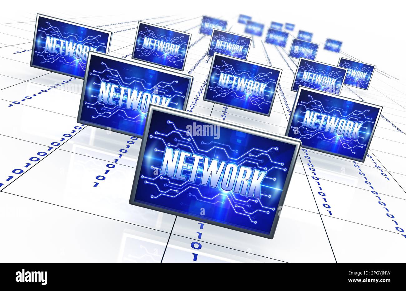 Concept network 3d rendering hi-res stock photography and images - Alamy