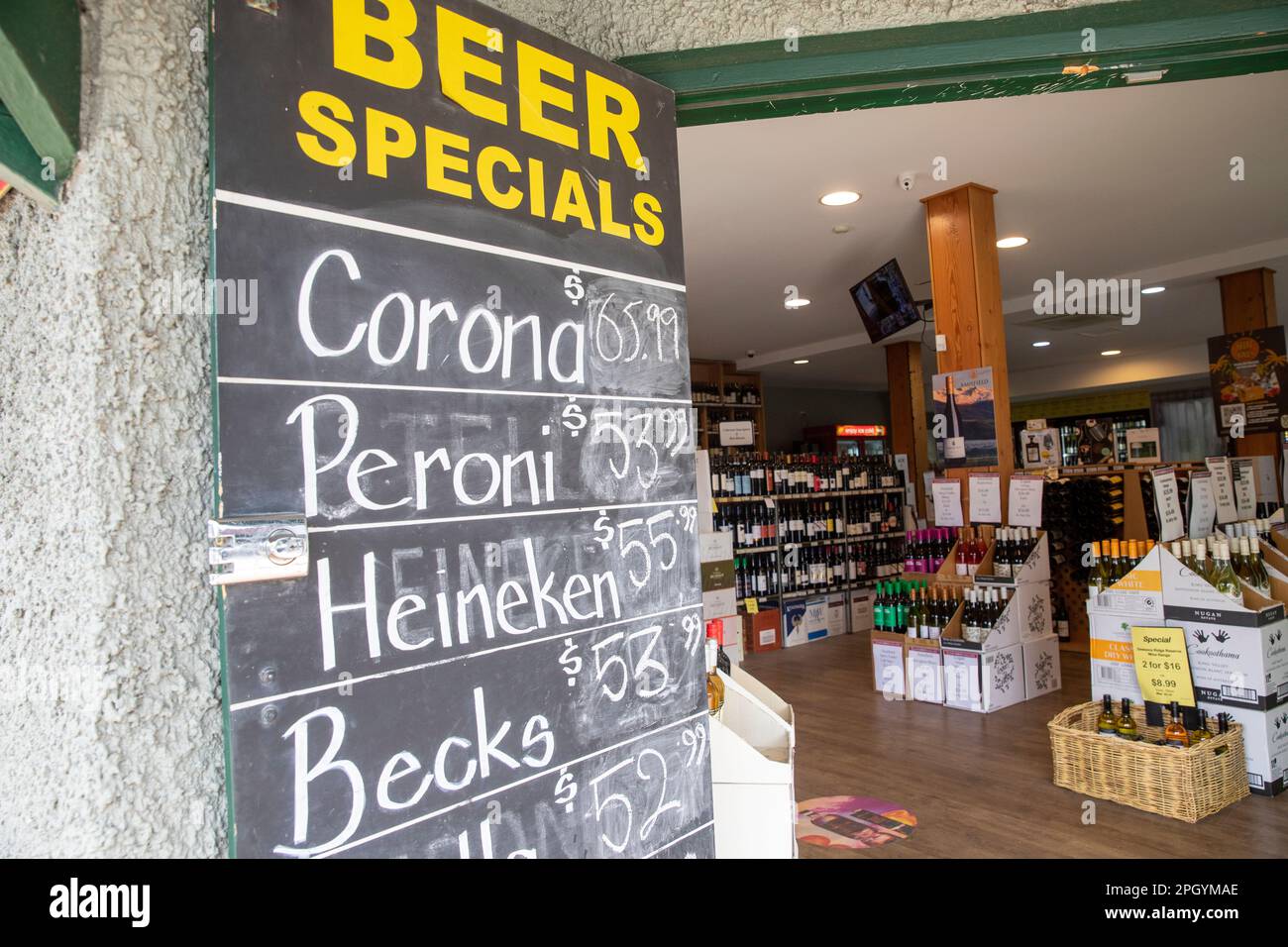 Australian liquor store special price on beers including corona beer
