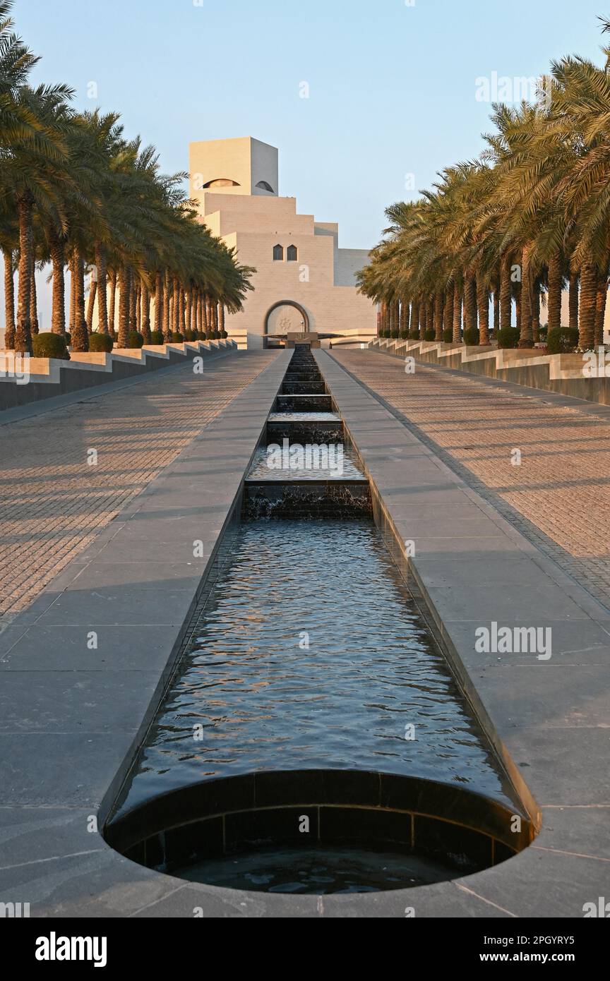 Museum of Islamic Art by the Archtics Ieoh Ming Pei and Jean-Michel Wilmotte, Doha, Qatar Stock Photo