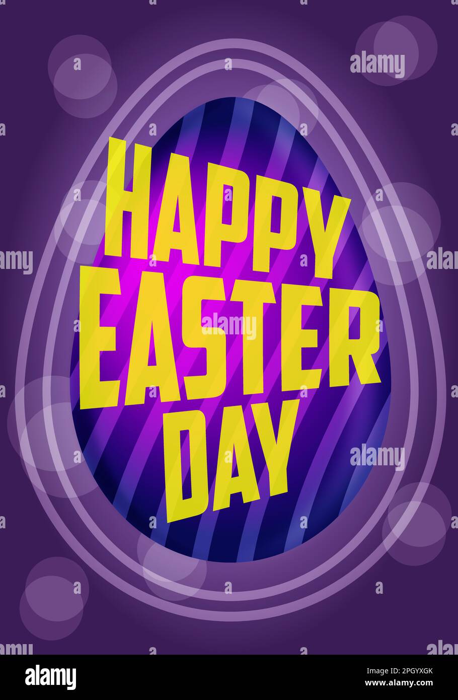 bright neon egg for easter with sparkles Stock Vector