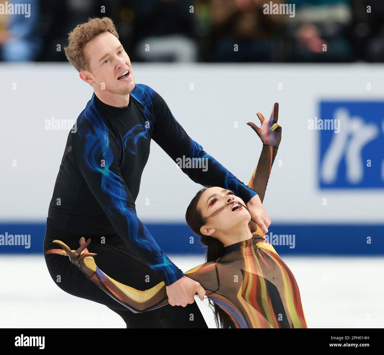 Madison CHOCK and Evan BATES of United States perform during ice dance
