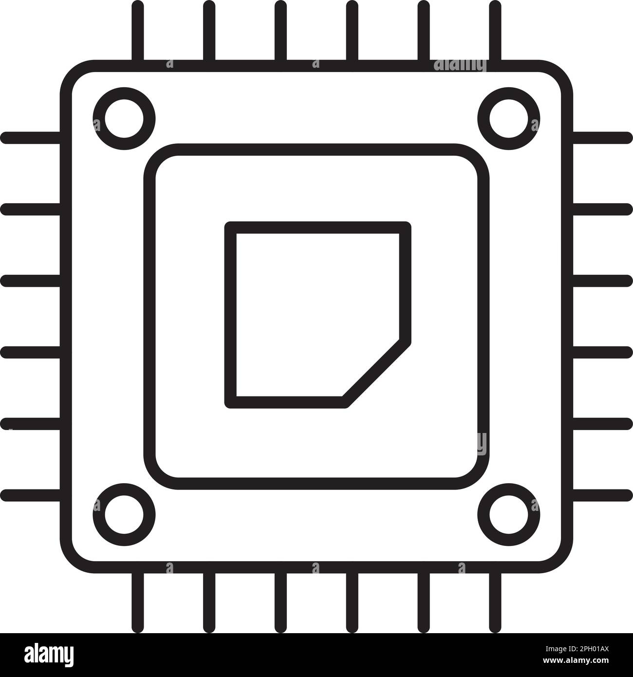 Information technology processor vector icon illustration. Stock Vector