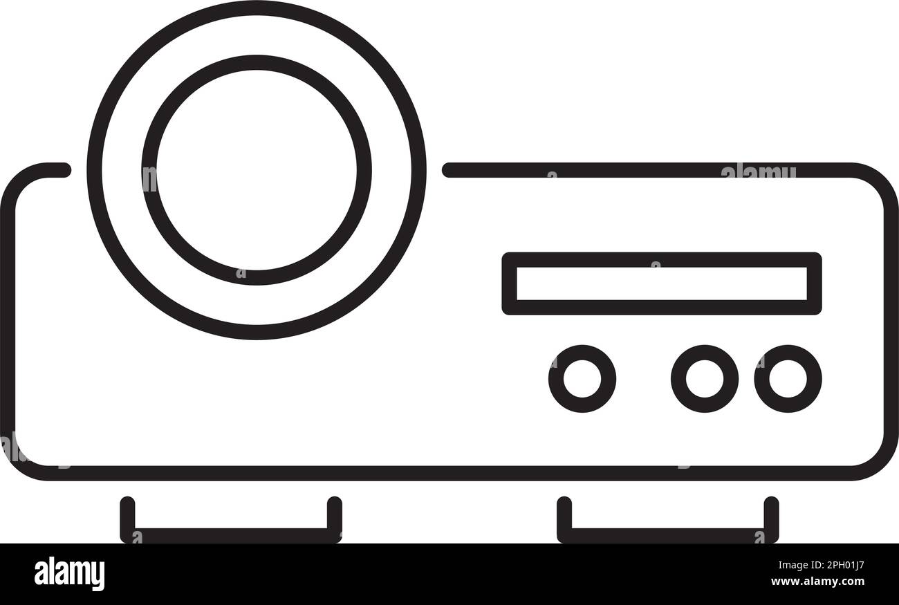Information technology projector vector icon illustration Stock Vector ...