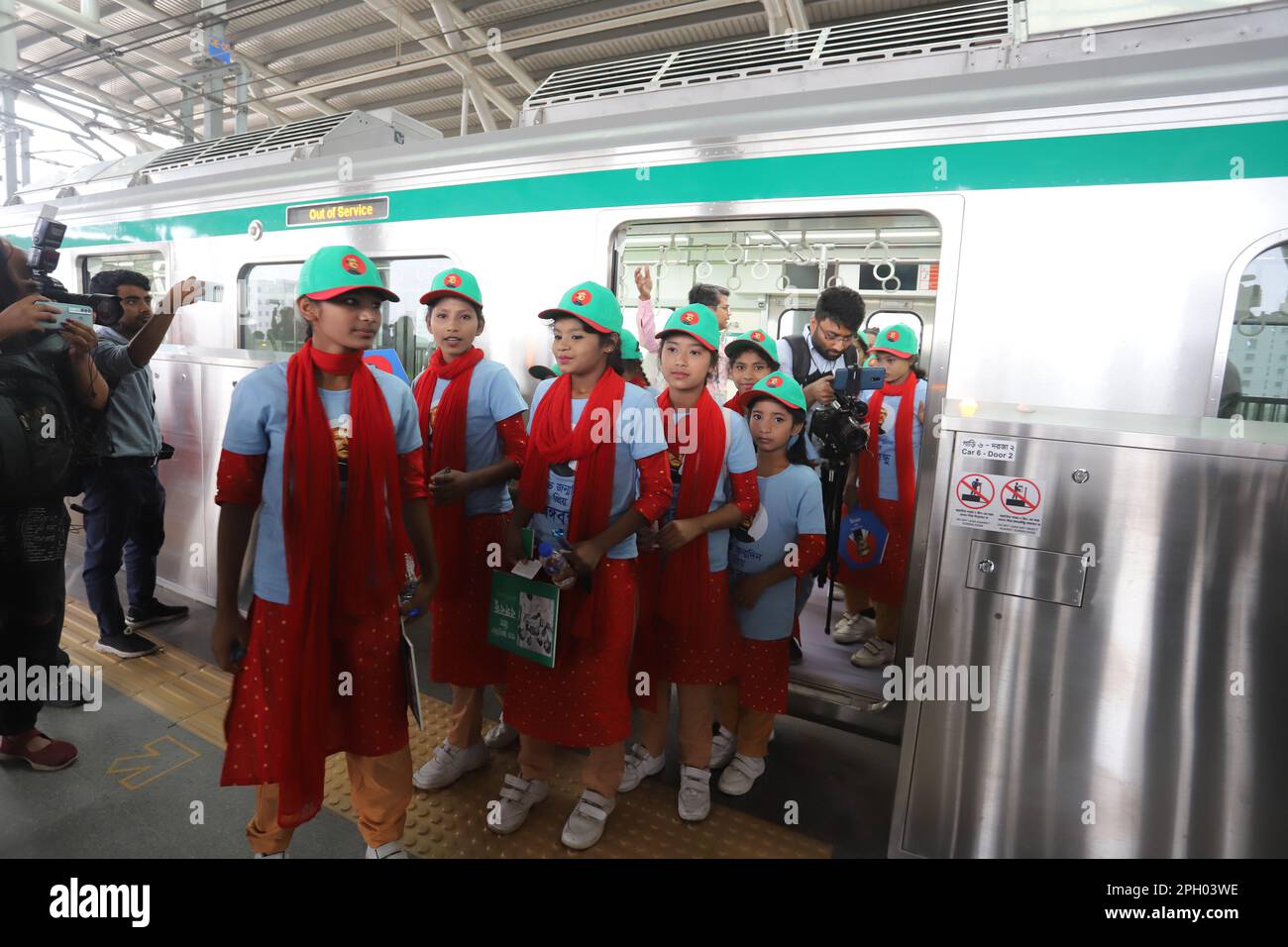 Dhaka Mass Transit Company Limited organised a joy metro train ride for