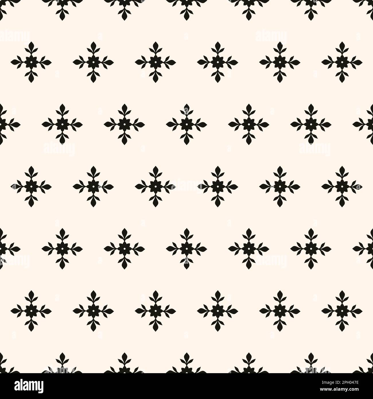 Abstract simple floral gothic style seamless pattern. Elegant minimal ...