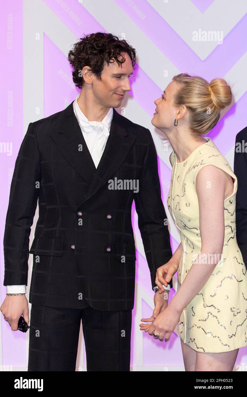 Lille, France. 25th Mar, 2023. Cory Michael Smith, Gillian Jacob attend the  closing ceremony during the Series Mania Festival 2023 on March 24, 2023 in  Lille, France. Photo by Sébastien Courdji /ABACAPRESS.COM