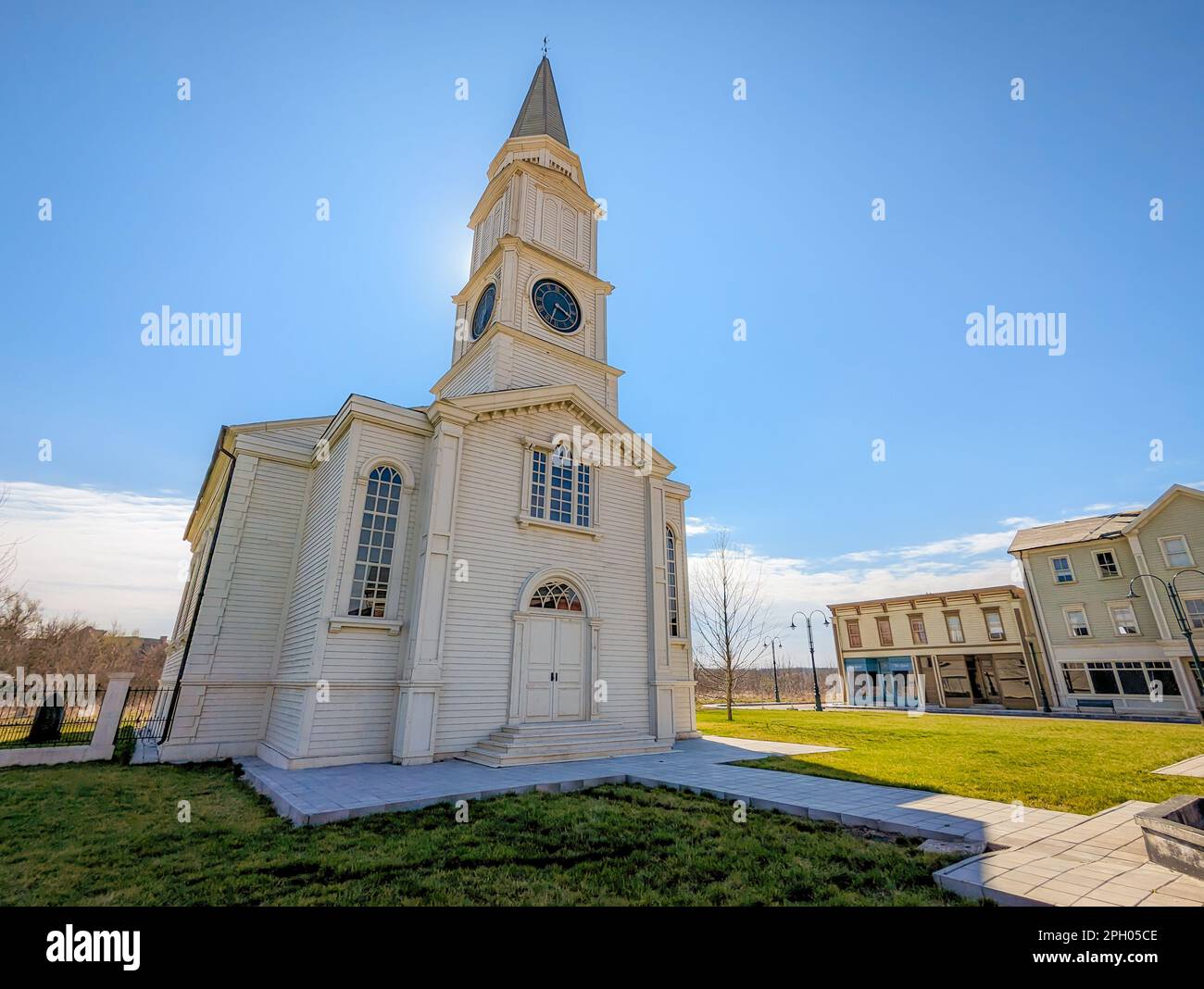 Bucharest, Romania. 12 March 2023 Outdoor sets for the town of Jericho