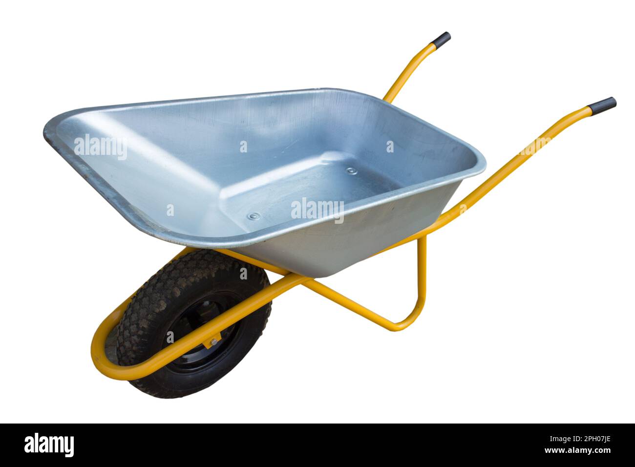 Garden metal wheelbarrow cart isolated on white Stock Photo Alamy