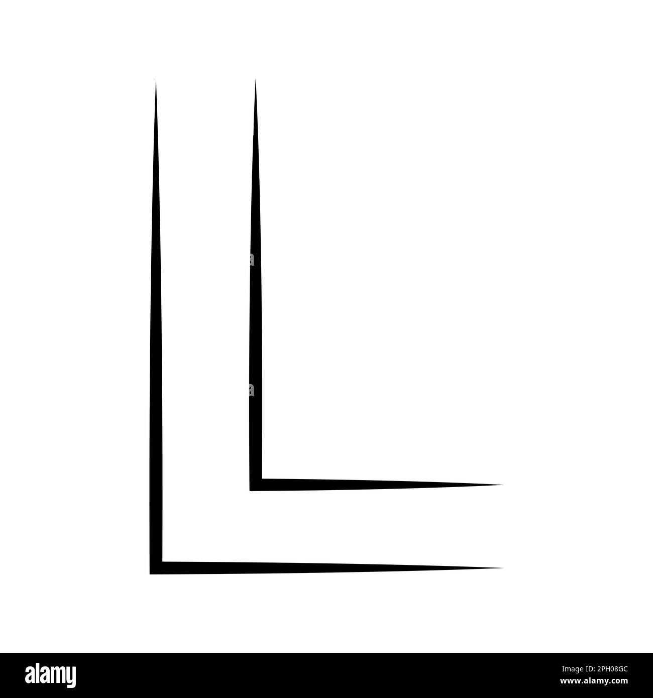 Logo letter l, icon axis alphabet logotype l emblem Stock Vector