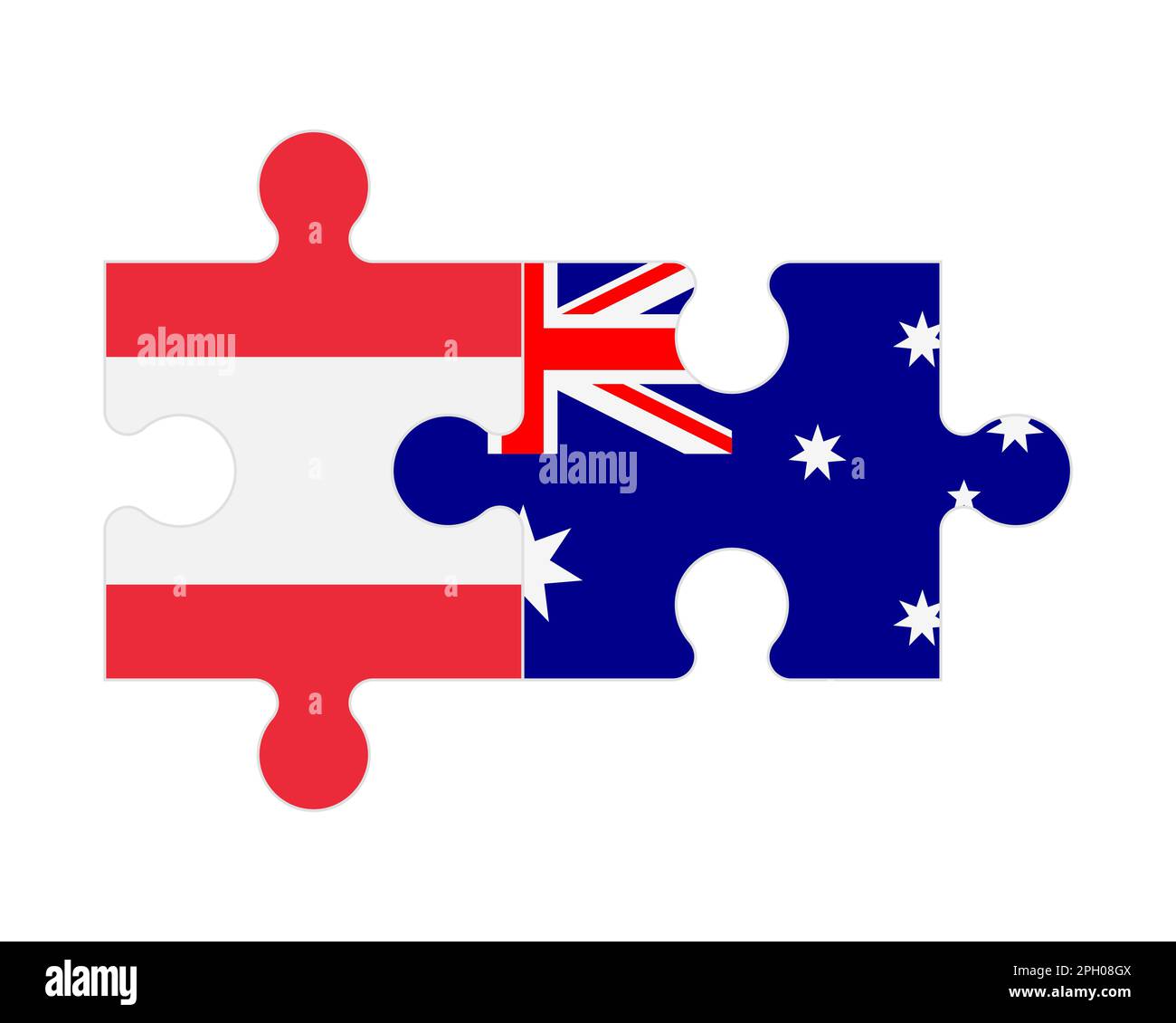 Connected puzzle of flags of Austria and Australia, vector Stock Vector Image & Art Alamy
