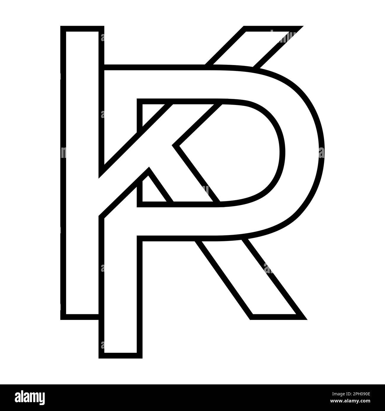 Logo sign kp pk, icon double letters logotype p k Stock Vector Image ...