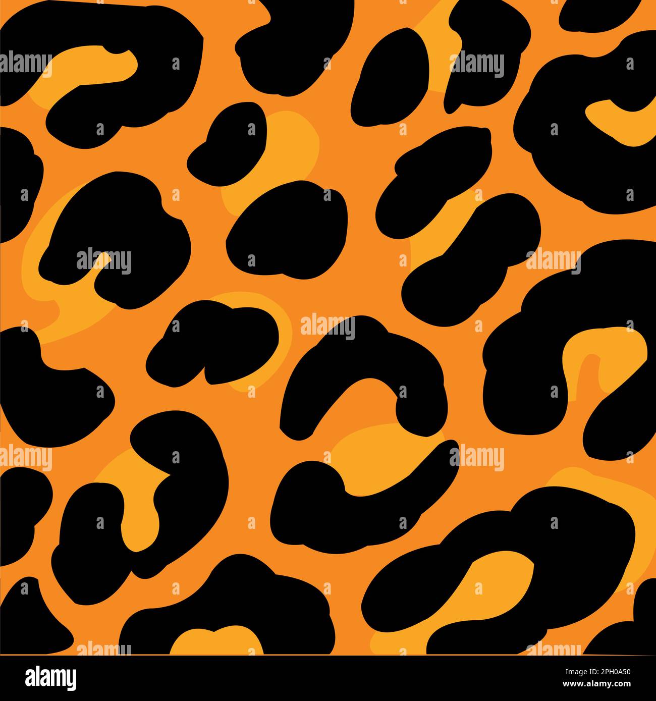 Vector illustration of the seamless pattern of the skin animal leopard ...